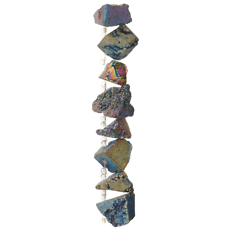 Sedona Druzy Agate Chunk Beads by Bead Landing™, Dark Blue