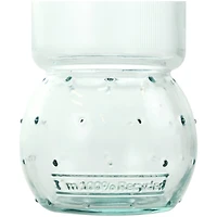 Clear Small Bubble Ribbed Recycled Glass Vase Set