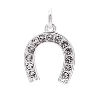 Silver Plated Pavé Horseshoe Charm by Bead Landing™