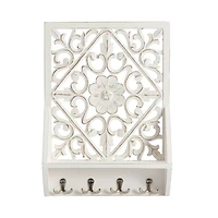 Habitat Decorative Vertical White Carved Wall Hanging