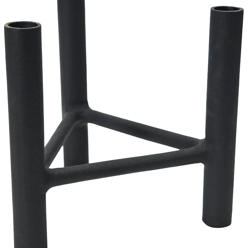 8'' Textured Metal 3 Taper Candle Holder