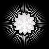 10" Radiant Beams™ White Hanging Snowflake by Ashland®