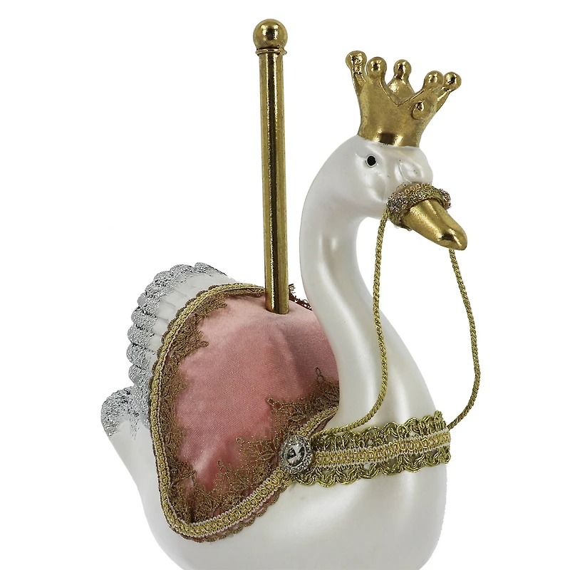 16.5" Carousel Swan with Crown Tabletop Décor by Ashland®