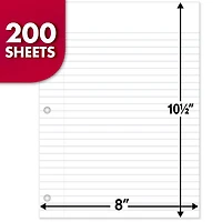 Mead® White Wide Ruled Notebook Filler Paper, 3 Pack of 200