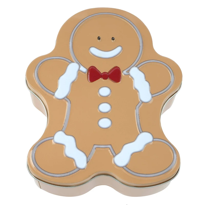 Gingerbread Man Christmas Tin by Makery™