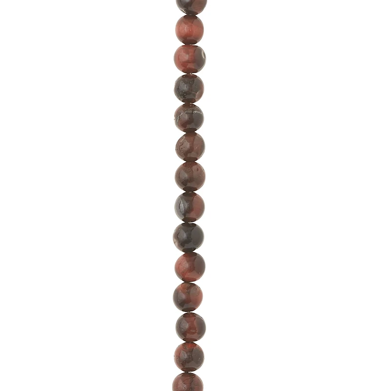 12 Pack: Red & Brown Tiger Eye Round Beads, 6mm by Bead Landing™