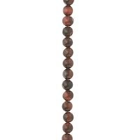12 Pack:  Red & Brown Tiger Eye Round Beads, 6mm by Bead Landing™