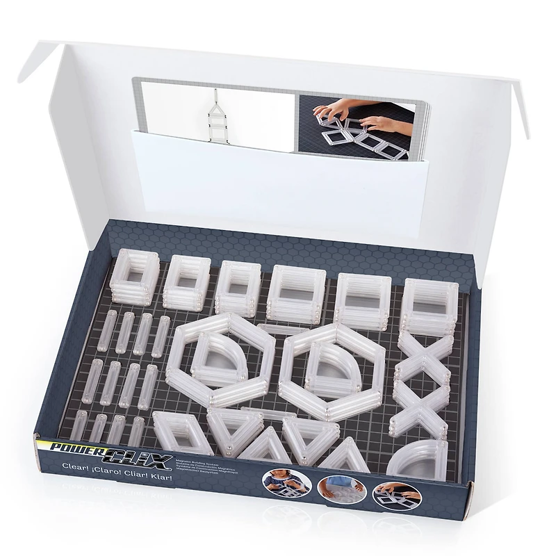 Guidecraft PowerClix® Clear Frames Magnetic Building Set