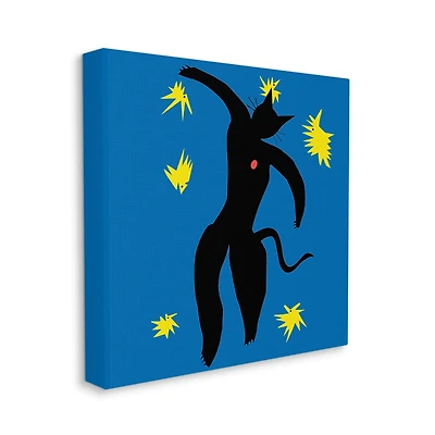 Stupell Industries Matisse Cat Icarus Classic Painting Parody Canvas Wall Art