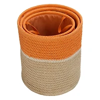 Honey Can Do Orange & Beige Paper Straw Nesting Baskets with Handles Set