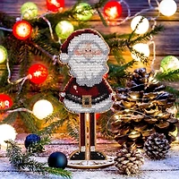 Wonderland Crafts Santa Clause Bead Embroidery on Wood Kit