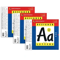 Creative Teaching Press Stylish Black 4" Designer Letters, 3 Packs of 235