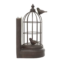 Black Metal Farmhouse Birdcage Bookends Set