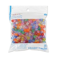 Multicolor Transparent Pony Beads, 9mm by Creatology™