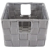 Simplify Small Grey Woven Storage Shelf Baskets, 2ct.