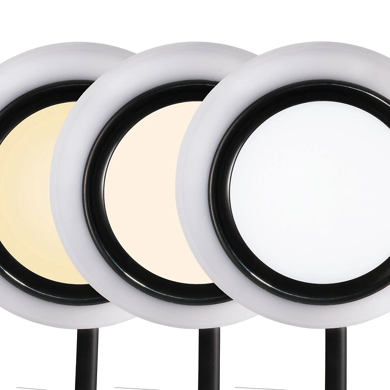 OttLite Wellness Series 17" Black Shine LED Desk Lamp with Wireless Charging