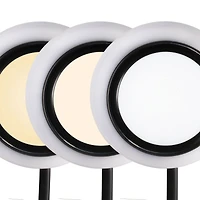 OttLite Wellness Series 17" Black Shine LED Desk Lamp with Wireless Charging