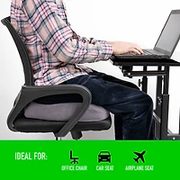 Mind Reader 18" Gray Memory Foam Chair Orthopedic Seat Cushion