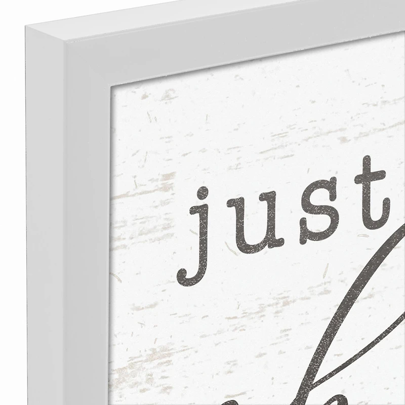 Just One More Chapter White Framed Canvas
