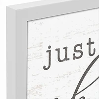 Just One More Chapter White Framed Canvas