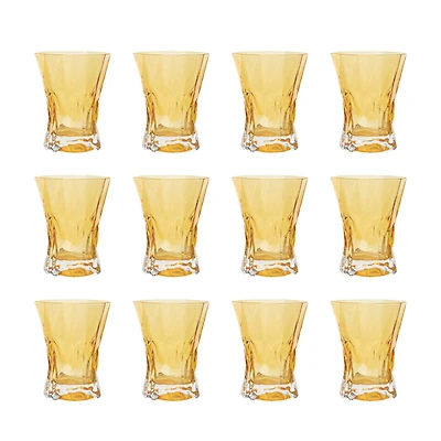Hello Honey® 10oz. Amber Faceted Drinking Glasses, 12ct.