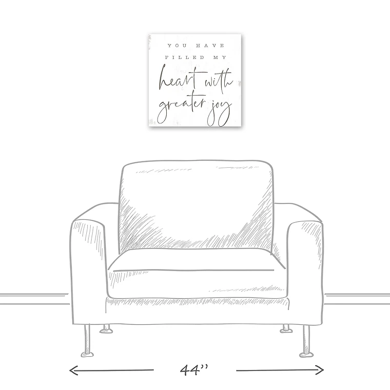 You Have Filled my Heart with Greater Joy 16" x 16" Canvas Wall Art