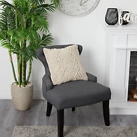 16" Bohemian Woven Macramé Pillow Cover