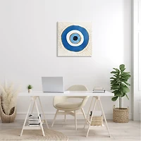 Stupell Industries Evil Eye Symbol Striped Rays Canvas Wall Art