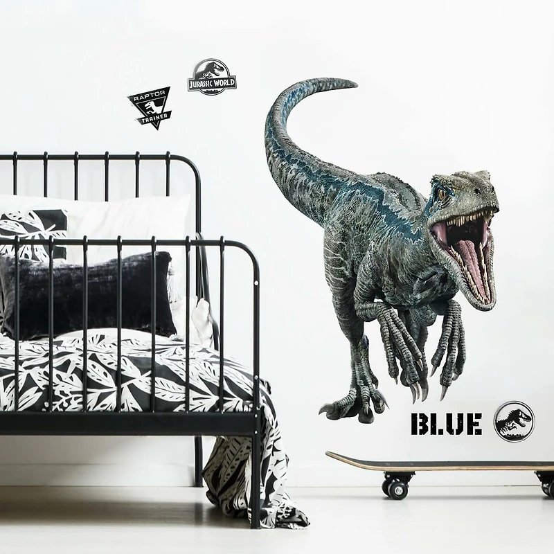 RoomMates Jurassic World: Fallen Kingdom Blue Velociraptor Giant Wall Decal