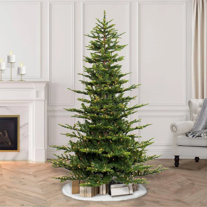 7.5ft. Pre-Lit Aspen Fir Artificial Christmas Tree, Warm White Lights