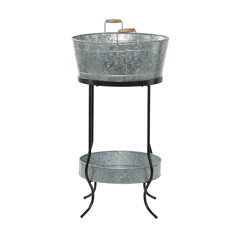34" Metal Contemporary Wine Bucket