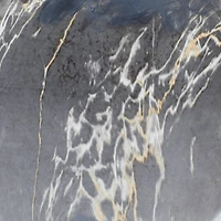 Set of 3 Grey Stoneware Contemporary Vase, 9" x 8"