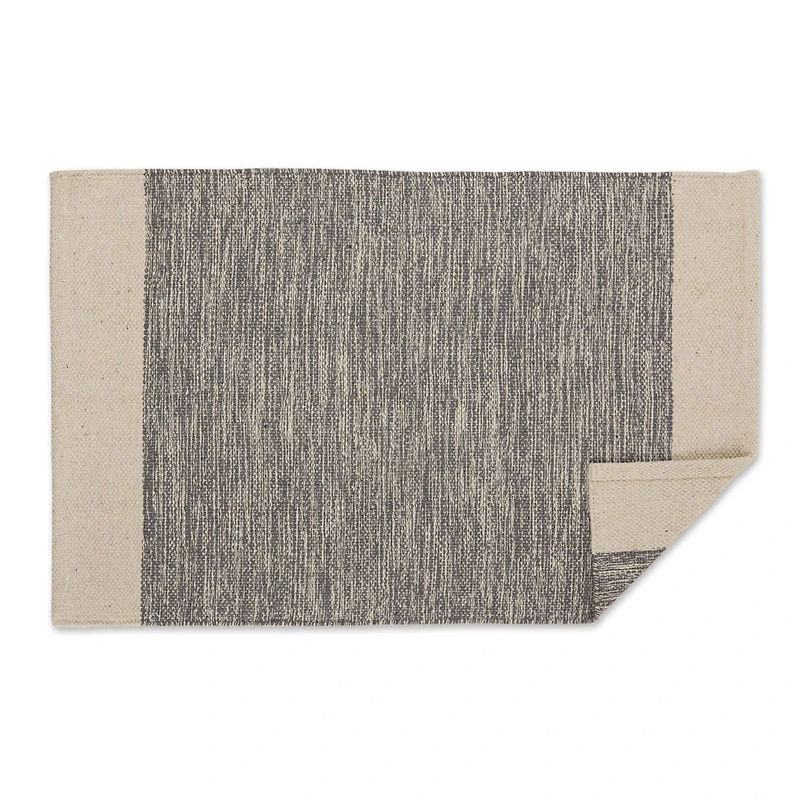 DII® Gray Variegated Border Hand-Loomed Rug, 2ft. x 3ft.