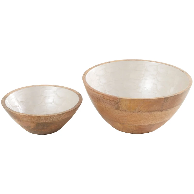 Mango Wood Handmade Nesting Decorative Bowl Set