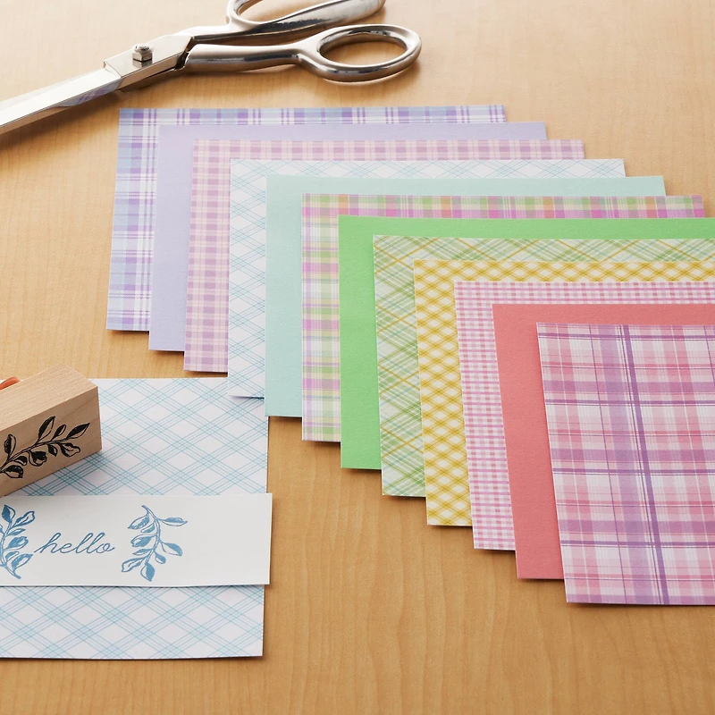 12 Pack: Plaids Paper Pad by Recollections™, 6" x 6"