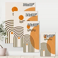 Designart - Abstract Rainbow Sun and Moon In Earth Tones II