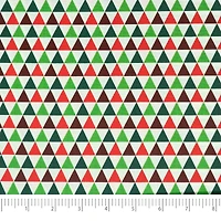 SINGER Christmas Triangles Print Cotton Fabric