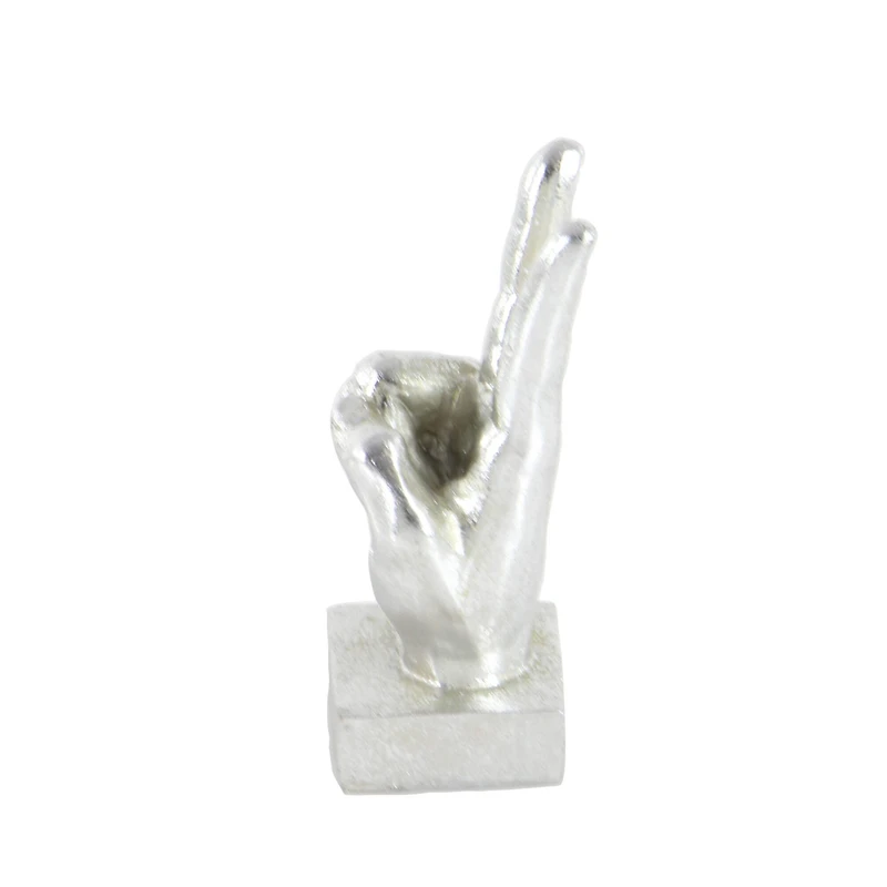 CosmoLiving by Cosmopolitan Silver Hand Sculpture Set