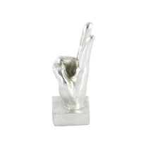 CosmoLiving by Cosmopolitan Silver Hand Sculpture Set