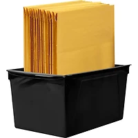 Storex Wide Book Bin Black, Set of 6