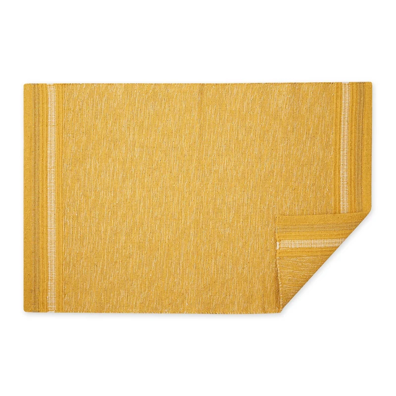 DII® Modern Stripe Variegated Handwoven Recycled Yarn Rug