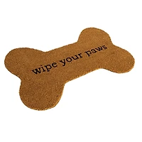 Hello Honey® 29" x 17.5" Wipe Your Paws Natural Coir Bone Doormat
