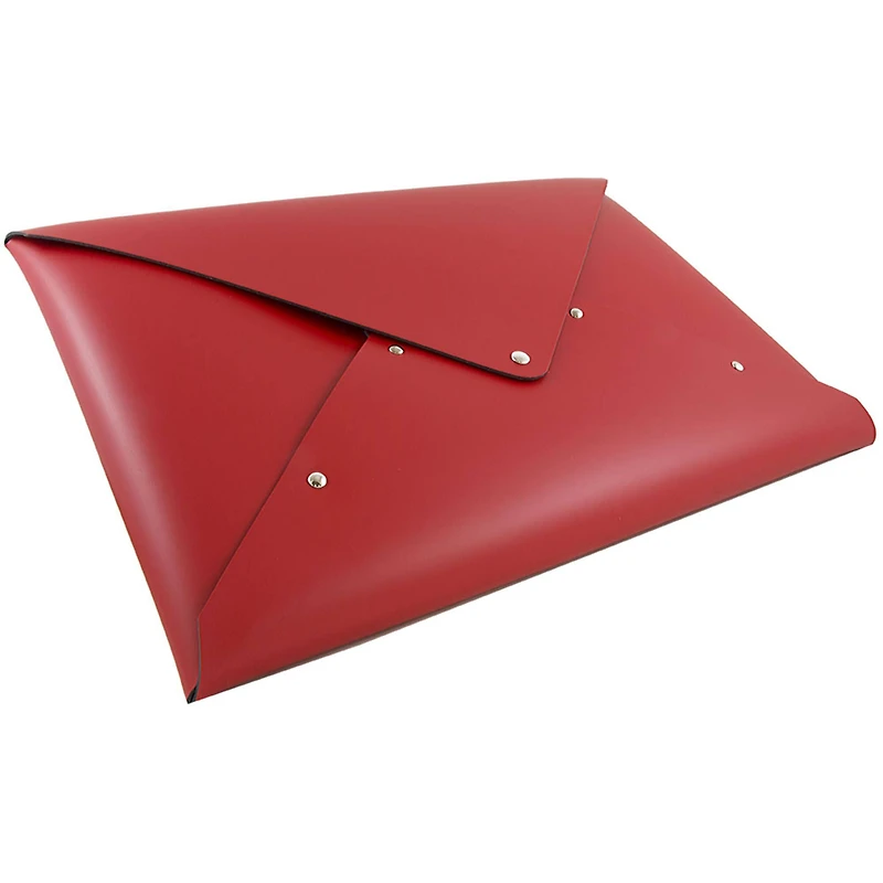 JAM Paper Red Legal Size Italian Leather Portfolio with Snap Closure