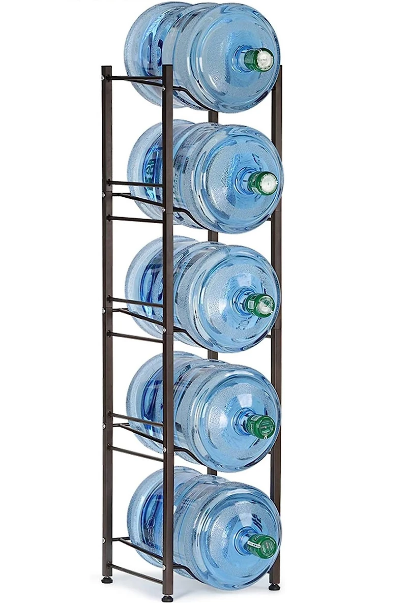 NEX™ Dark Brown 5 Tier 5 Gallon Metal Water Jug Holder Storage Rack
