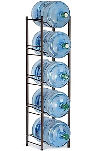 NEX™ Dark Brown 5 Tier 5 Gallon Metal Water Jug Holder Storage Rack