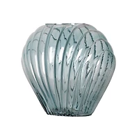 American Art Decor Sea Scallops Azure Glass Vase Set