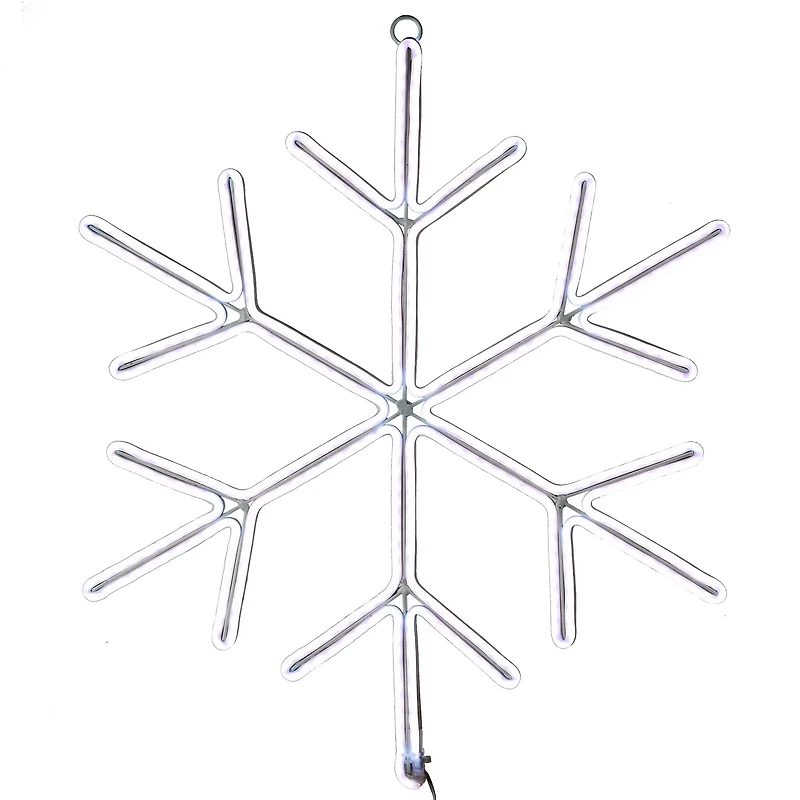 18" Neon Style Lighted Snowflake Wall Accent