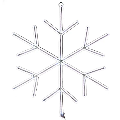18" Neon Style Lighted Snowflake Wall Accent