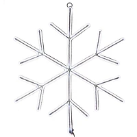 18" Neon Style Lighted Snowflake Wall Accent