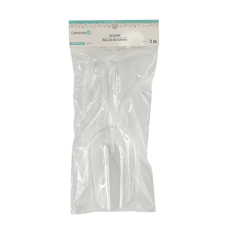 Clear Plastic Scoops, 2ct. by Celebrate It™
